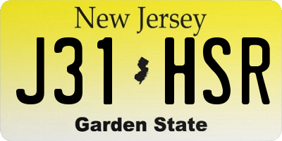NJ license plate J31HSR