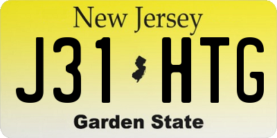 NJ license plate J31HTG