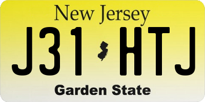 NJ license plate J31HTJ