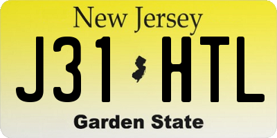 NJ license plate J31HTL