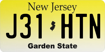 NJ license plate J31HTN