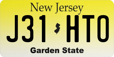 NJ license plate J31HTO