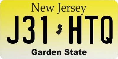 NJ license plate J31HTQ