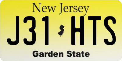 NJ license plate J31HTS