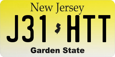 NJ license plate J31HTT