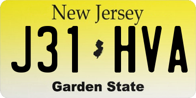 NJ license plate J31HVA