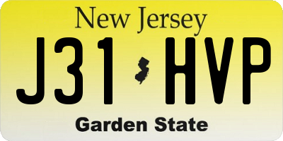 NJ license plate J31HVP