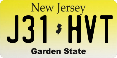 NJ license plate J31HVT