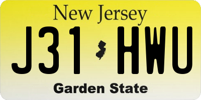 NJ license plate J31HWU