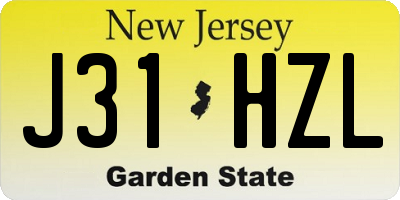 NJ license plate J31HZL