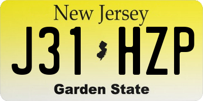 NJ license plate J31HZP
