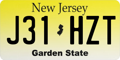 NJ license plate J31HZT