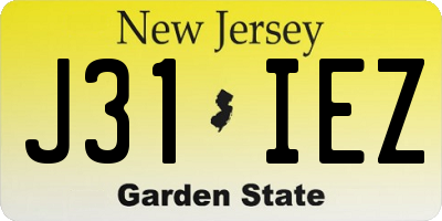 NJ license plate J31IEZ
