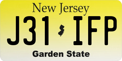 NJ license plate J31IFP
