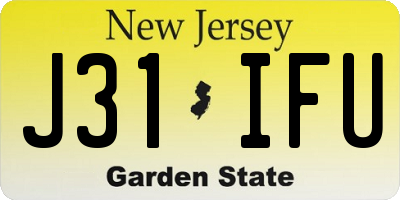 NJ license plate J31IFU