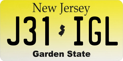 NJ license plate J31IGL
