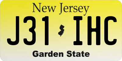 NJ license plate J31IHC