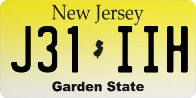 NJ license plate J31IIH