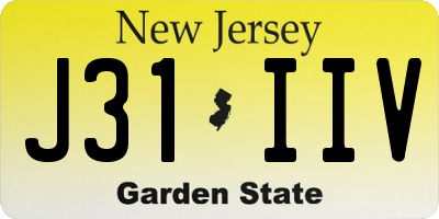 NJ license plate J31IIV