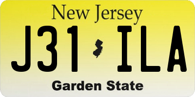 NJ license plate J31ILA