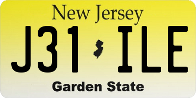 NJ license plate J31ILE