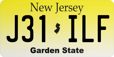 NJ license plate J31ILF