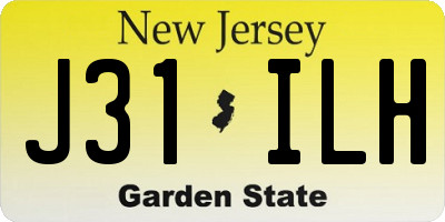 NJ license plate J31ILH
