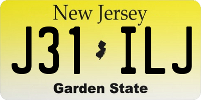 NJ license plate J31ILJ