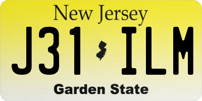 NJ license plate J31ILM