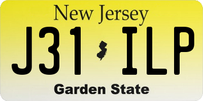NJ license plate J31ILP