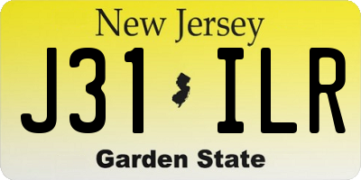 NJ license plate J31ILR