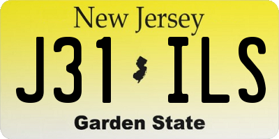 NJ license plate J31ILS