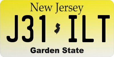 NJ license plate J31ILT
