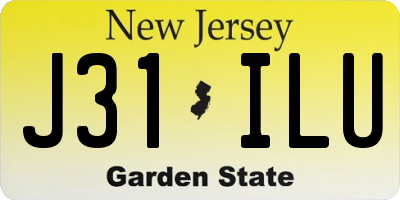 NJ license plate J31ILU