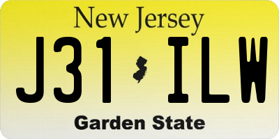 NJ license plate J31ILW