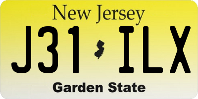 NJ license plate J31ILX