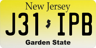NJ license plate J31IPB