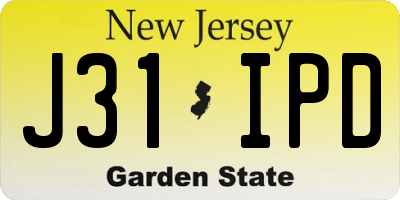 NJ license plate J31IPD