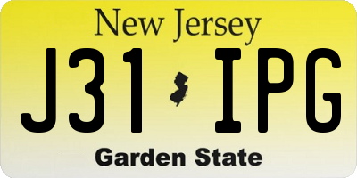 NJ license plate J31IPG