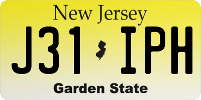NJ license plate J31IPH