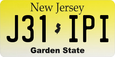 NJ license plate J31IPI