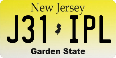 NJ license plate J31IPL