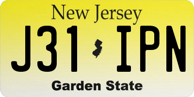 NJ license plate J31IPN