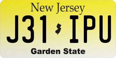 NJ license plate J31IPU