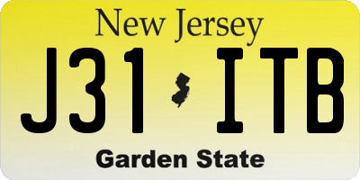 NJ license plate J31ITB