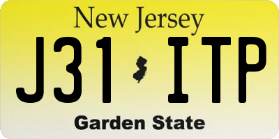 NJ license plate J31ITP