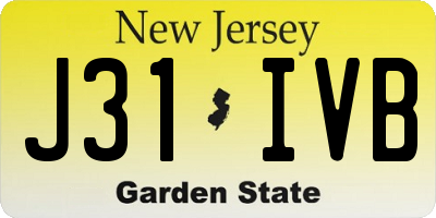 NJ license plate J31IVB