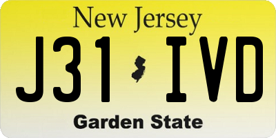 NJ license plate J31IVD