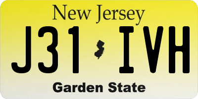 NJ license plate J31IVH