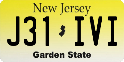 NJ license plate J31IVI